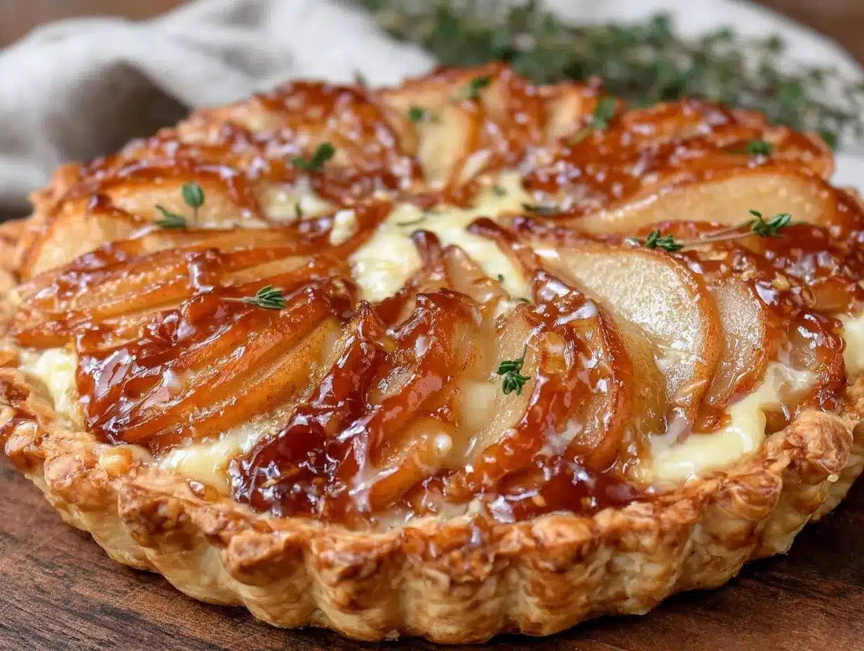 brown butter pear tart preparation steps