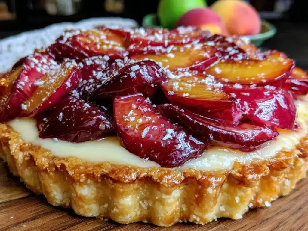 coastal grandmother stone fruit tart - featured image