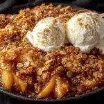 cozy cast iron apple crisp - featured image