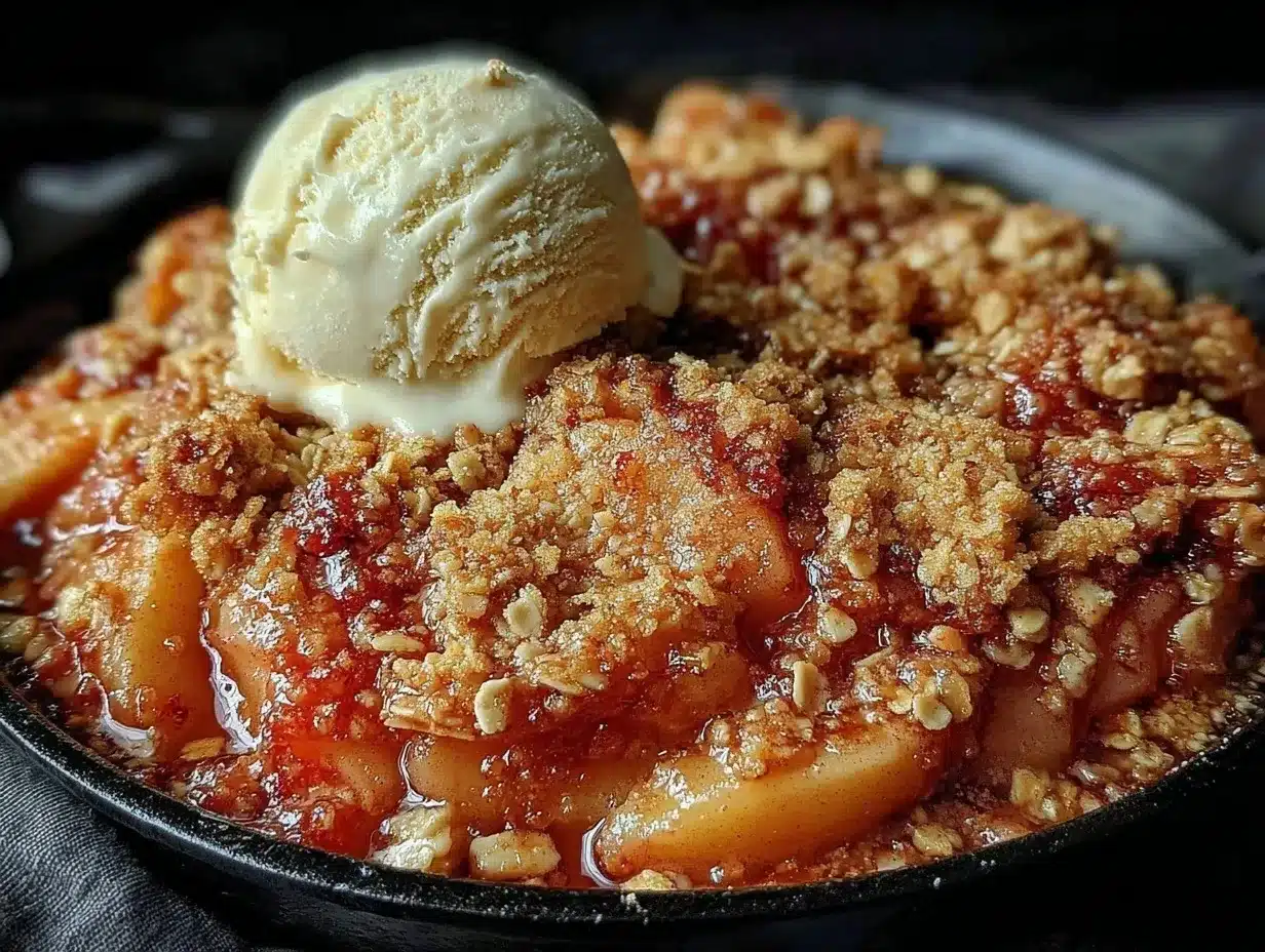 cozy cast iron apple crisp preparation steps