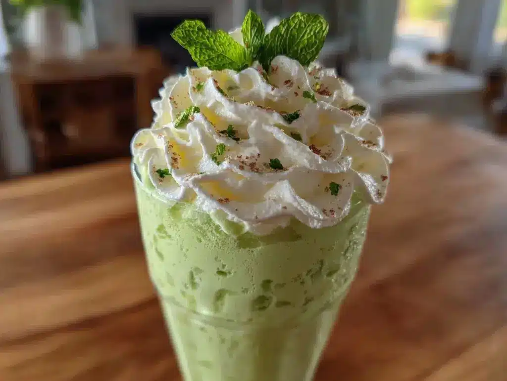creamy shamrock shake copycat recipe - featured image