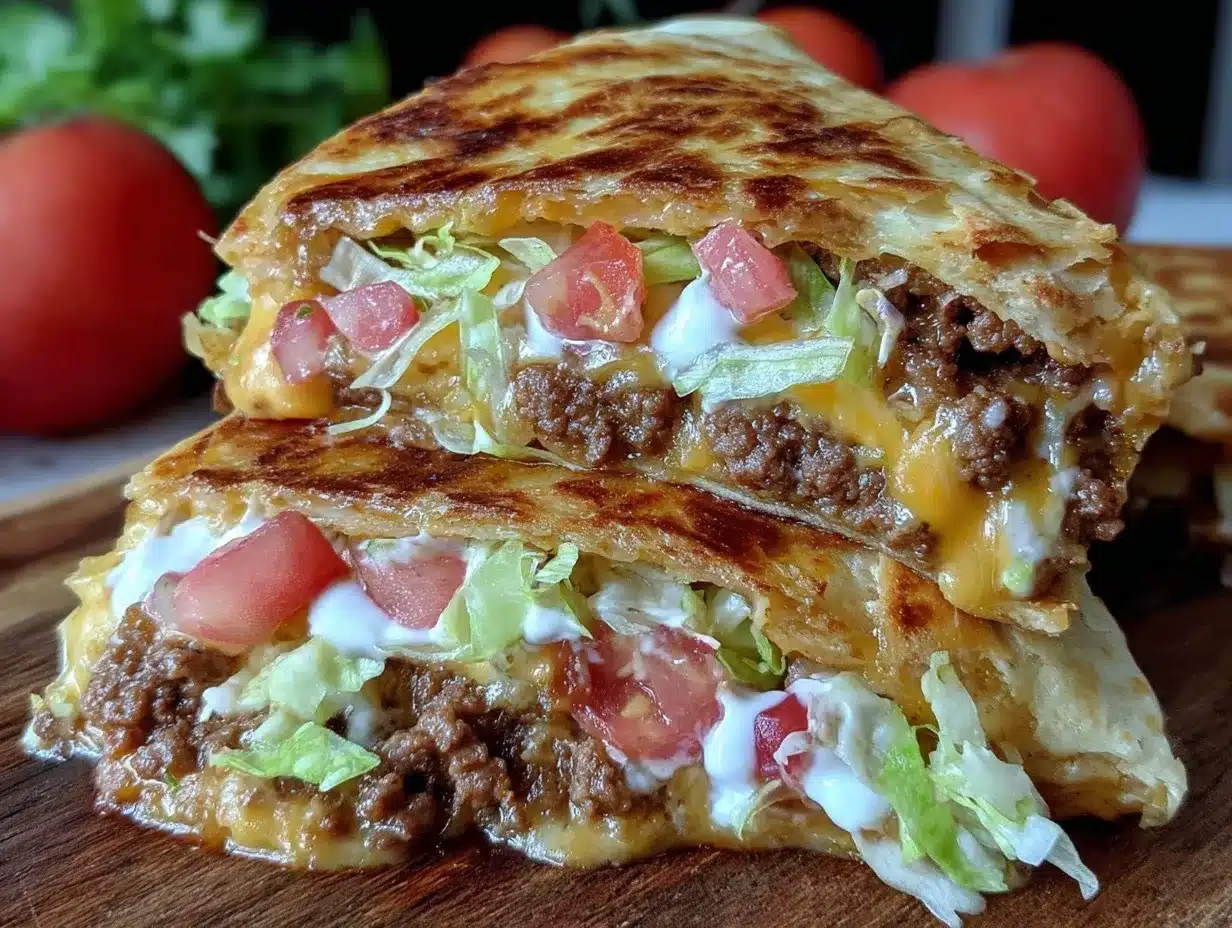 crispy better than takeout Crunchwrap Supreme with beef preparation steps
