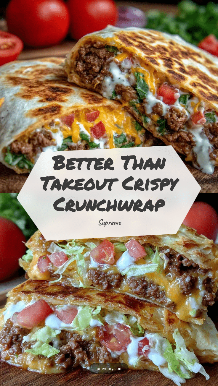 crispy better than takeout Crunchwrap Supreme with beef recipe