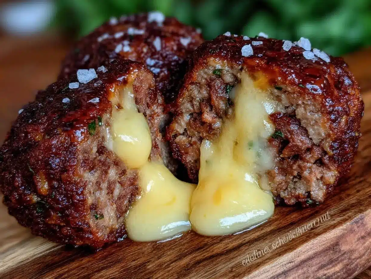 crispy lava cheese stuffed meatballs preparation steps