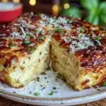 crispy leftover spaghetti pie - featured image