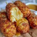 crispy stretchy mozzarella corn dogs - featured image