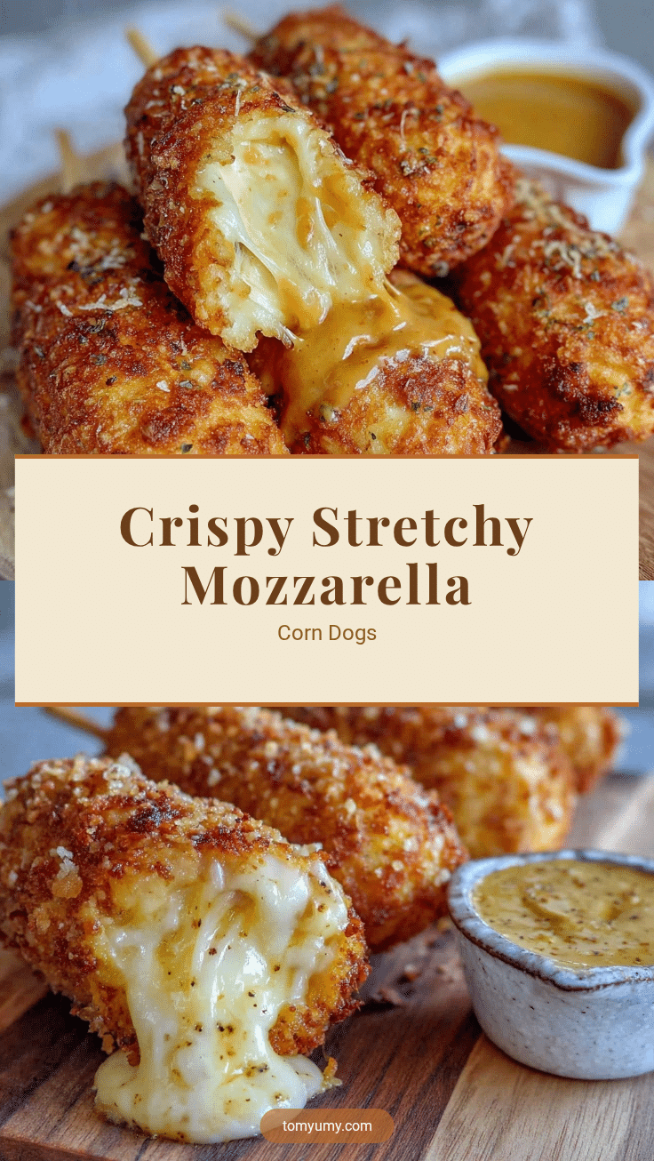 crispy stretchy mozzarella corn dogs recipe