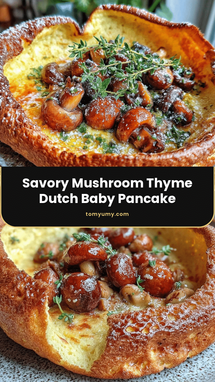 dark academia mushroom and thyme dutch baby pancake recipe