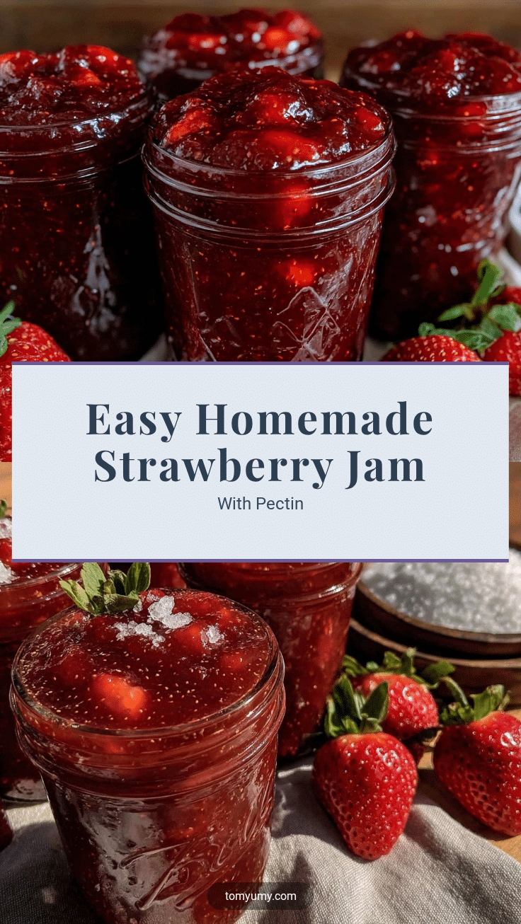 easy homemade water bath canning strawberry jam with pectin recipe