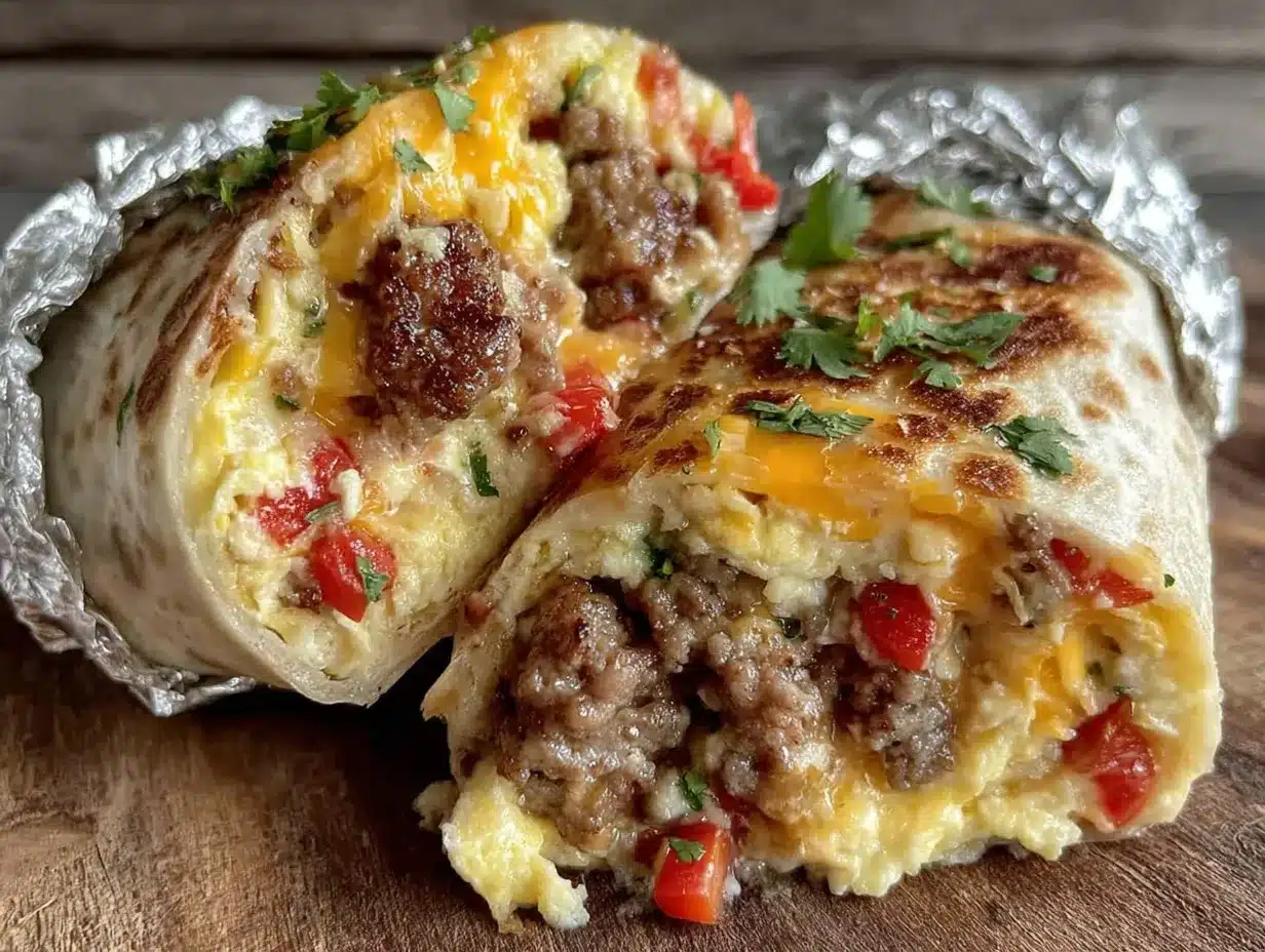 easy loaded breakfast burrito meal prep preparation steps