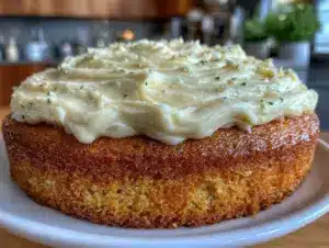 easy moist first layer cake - featured image