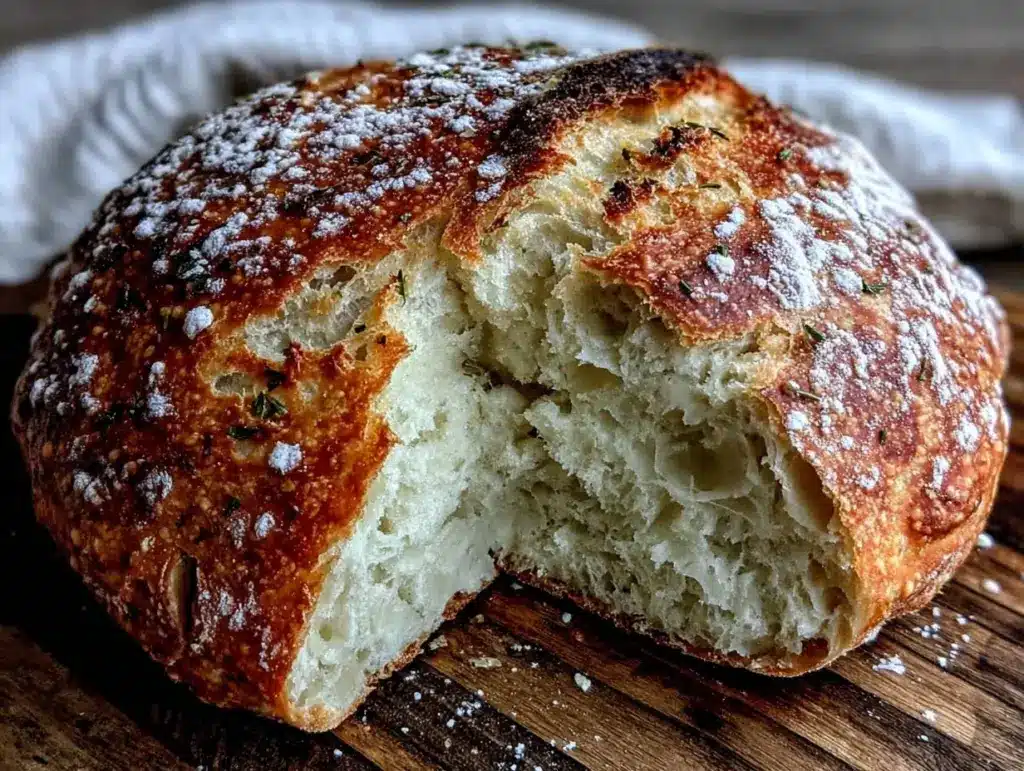 easy no-knead overnight sourdough bread - featured image