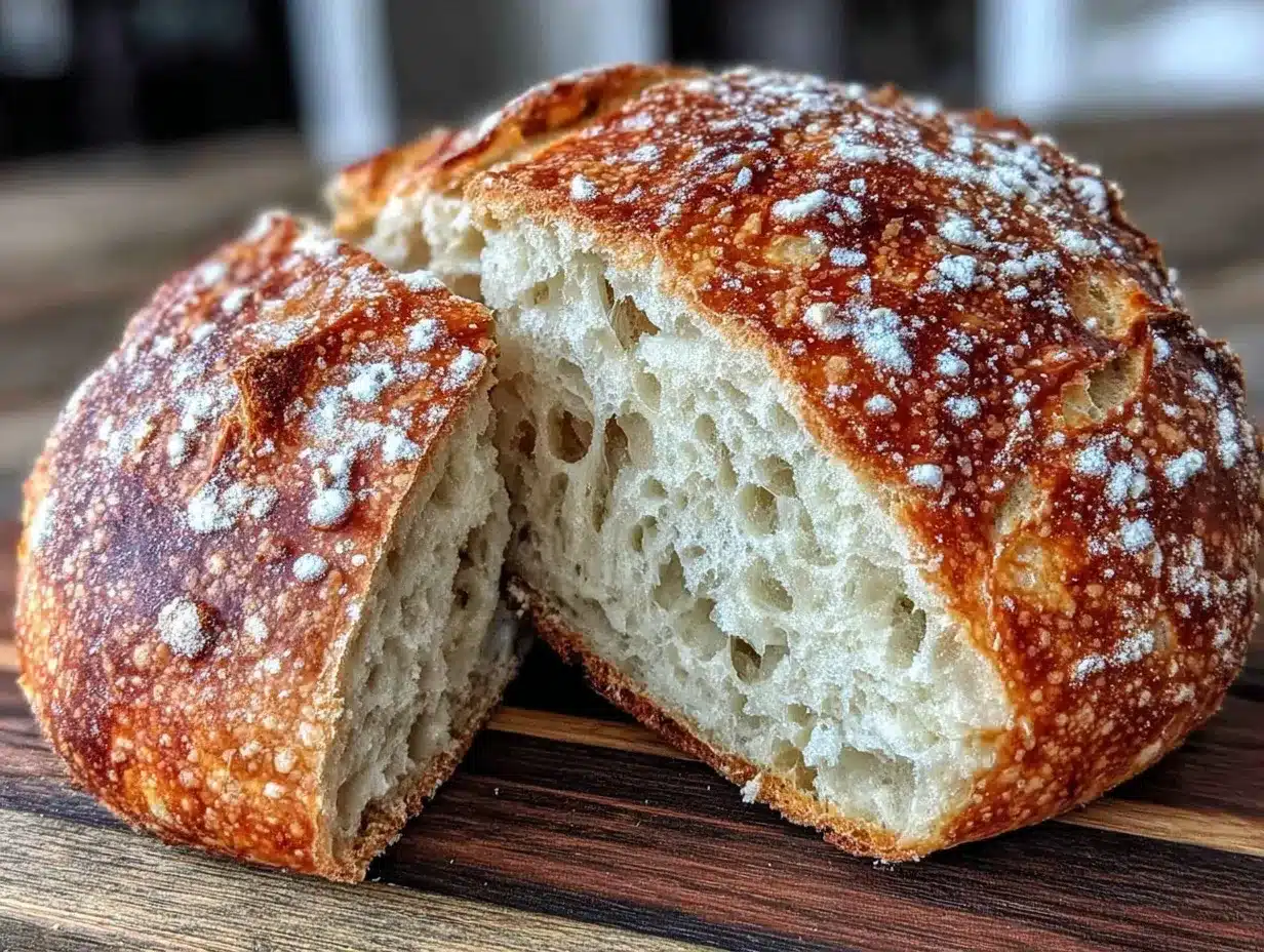 easy no-knead overnight sourdough bread preparation steps