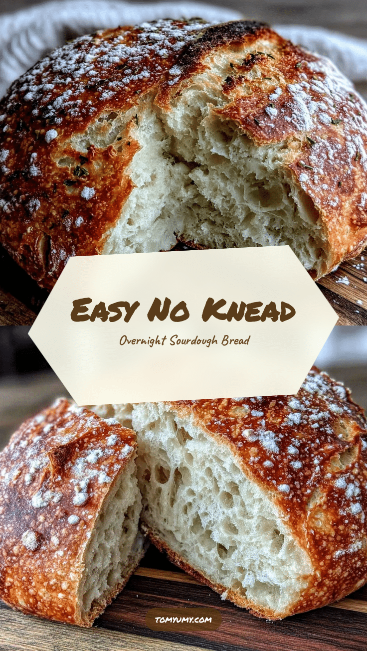 easy no-knead overnight sourdough bread recipe