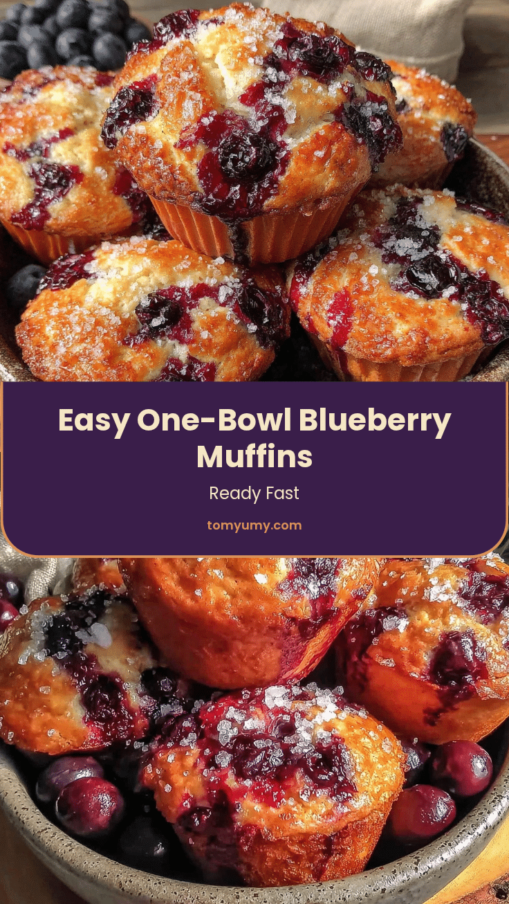 easy one-bowl blueberry muffins recipe