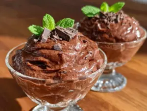 easy rich 2-ingredient chocolate mousse - featured image