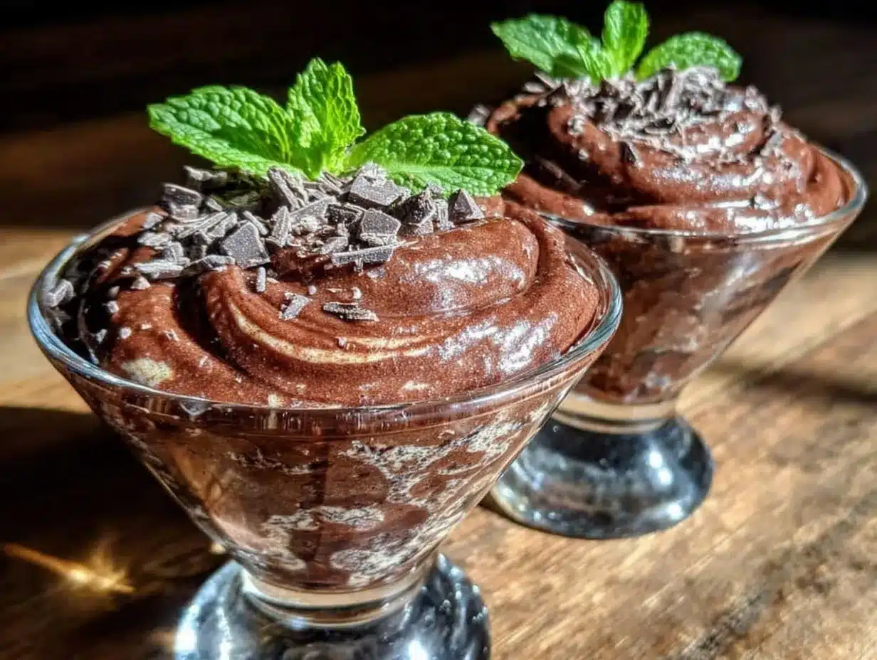 easy rich 2-ingredient chocolate mousse preparation steps