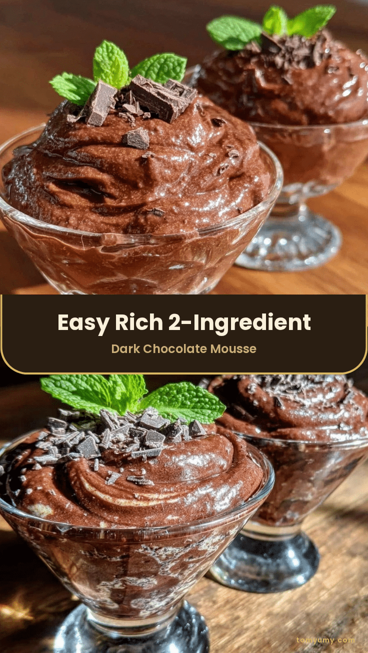 easy rich 2-ingredient chocolate mousse recipe