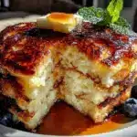 fluffy buttermilk pancake stack - featured image