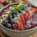 fresh anti-inflammatory berry smoothie bowl - featured image