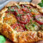 Fresh Coastal Grandmother Garden Tomato Galette with Basil - featured image