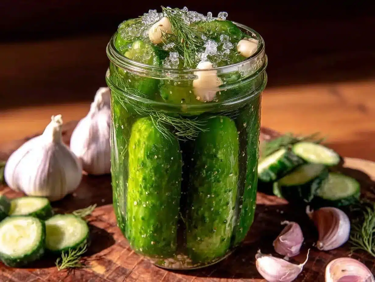 fresh fermented pickles preparation steps