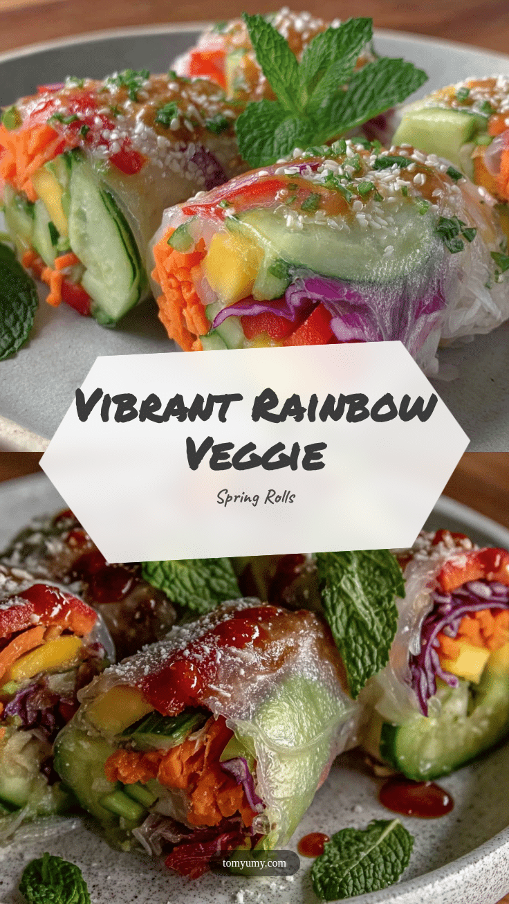 fresh rainbow veggie spring rolls recipe