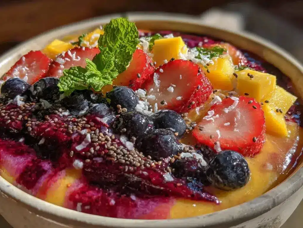 fresh sunset smoothie gradient bowl - featured image