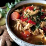golden turmeric chicken soup - featured image