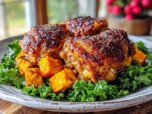 Healthy Whole30 chicken thighs recipe - featured image