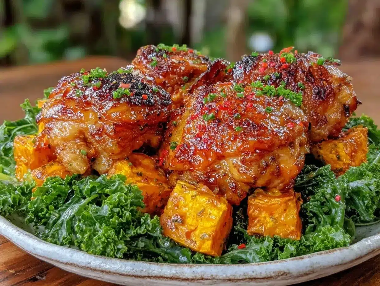 Healthy Whole30 chicken thighs recipe preparation steps