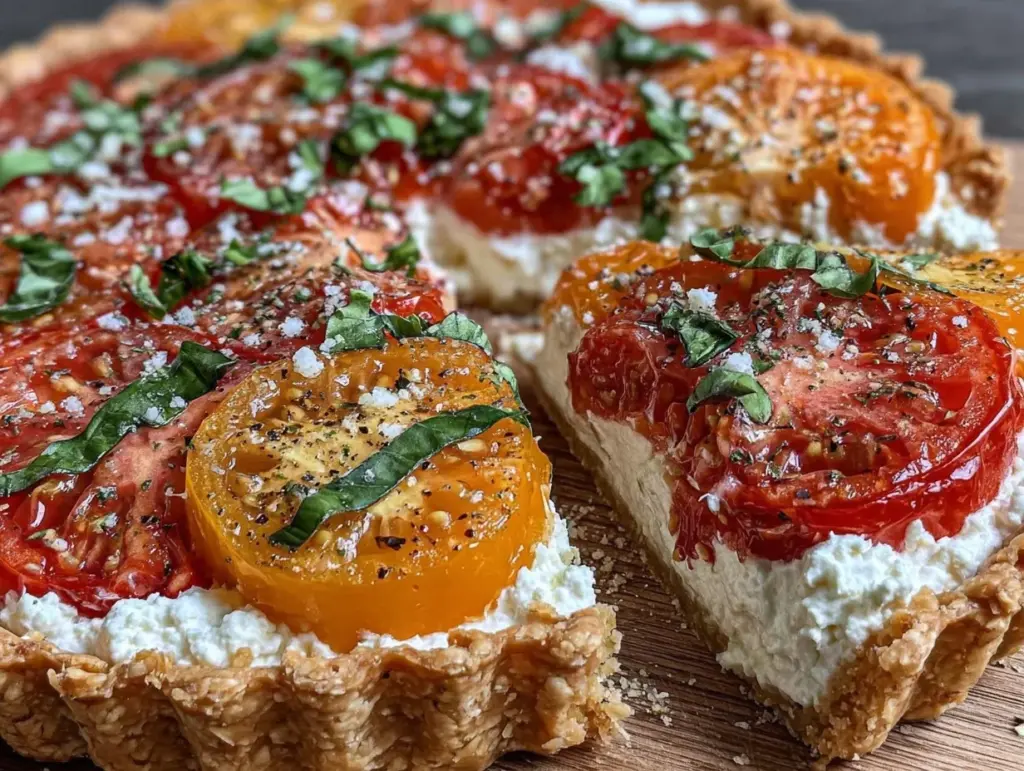 heirloom tomato tart - featured image
