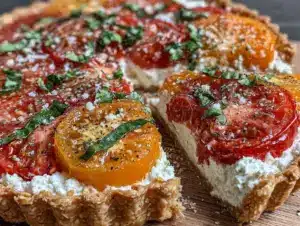 heirloom tomato tart - featured image