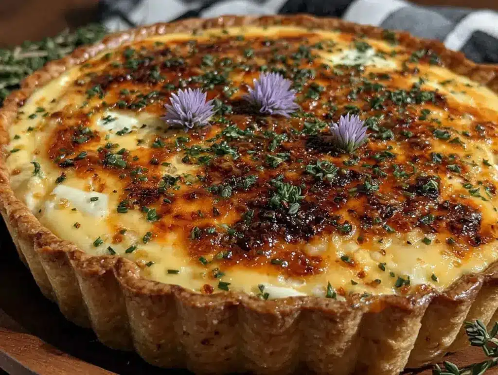 herb garden quiche - featured image