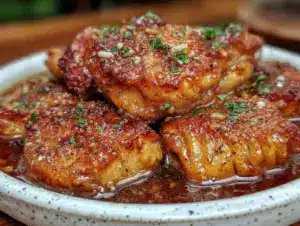 honey garlic crockpot chicken - featured image