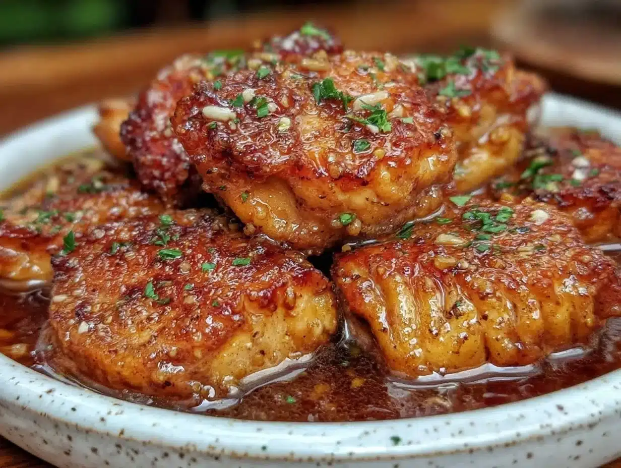 honey garlic crockpot chicken - featured image