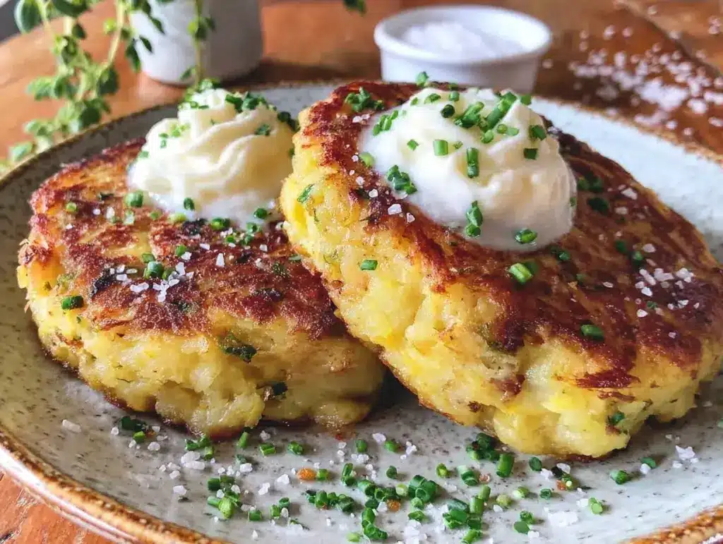 leftover mashed potato cakes - featured image
