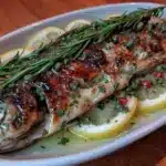 lemon herb roasted branzino - featured image