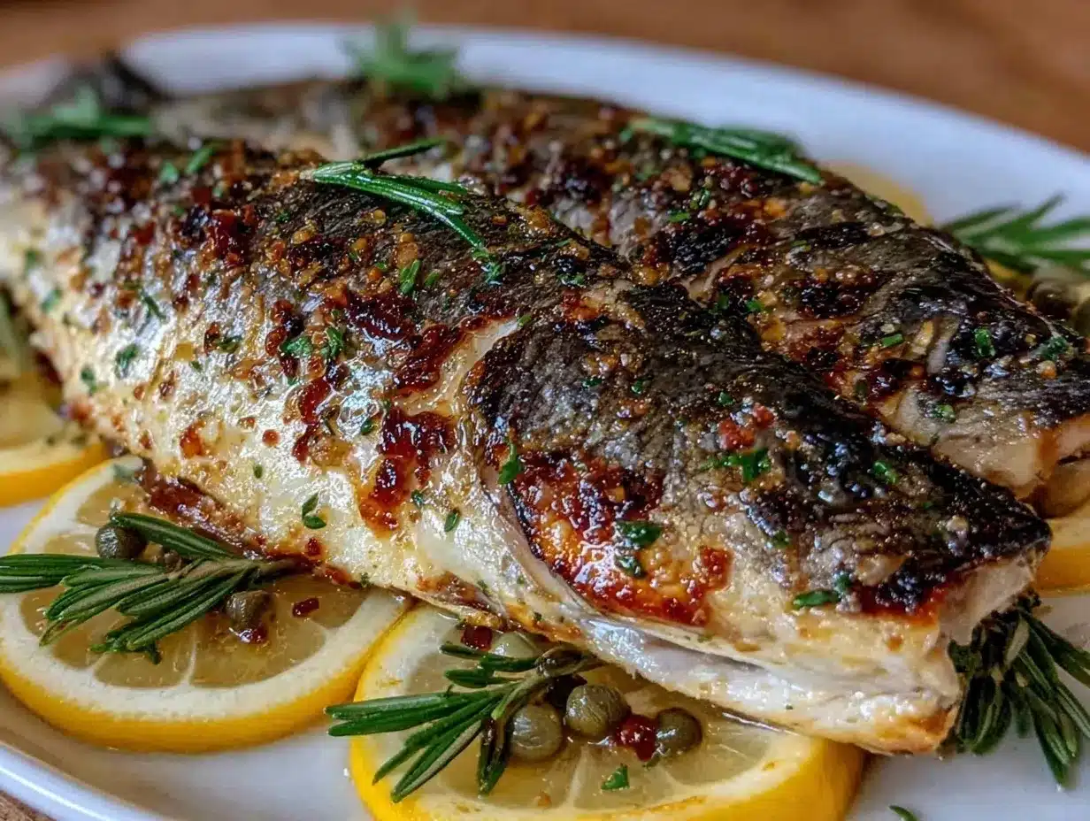 lemon herb roasted branzino preparation steps