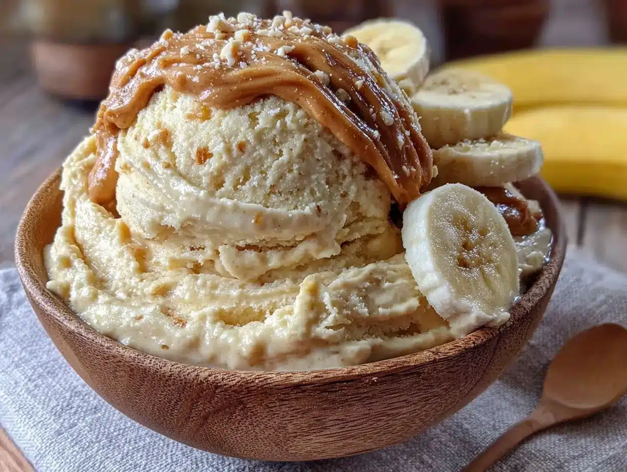 peanut butter banana ice cream preparation steps