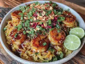 quick better than takeout pad thai with shrimp - featured image