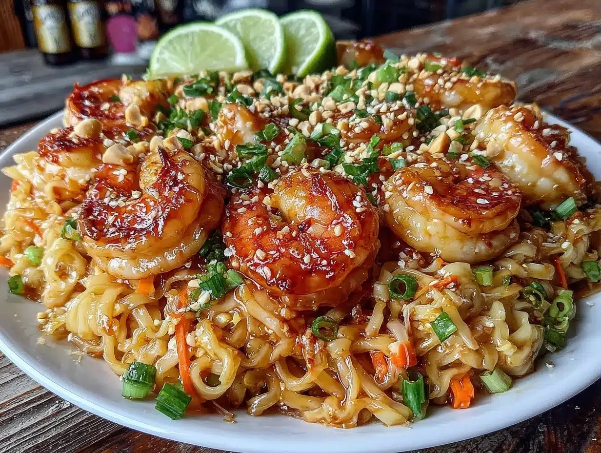 quick better than takeout pad thai with shrimp preparation steps