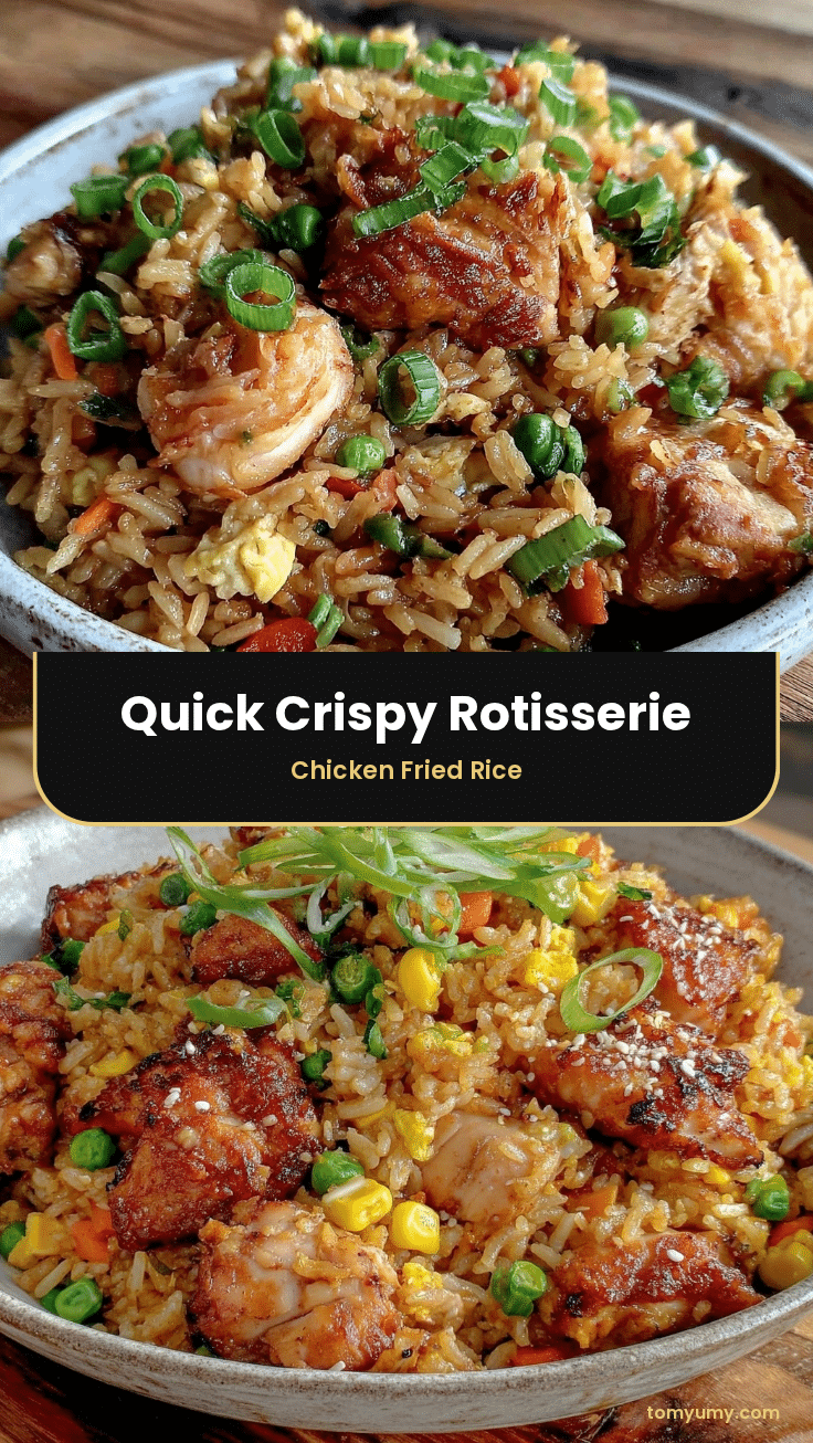 quick crispy rotisserie chicken fried rice recipe