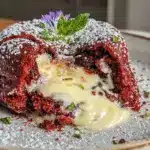 red velvet molten lava cake - featured image