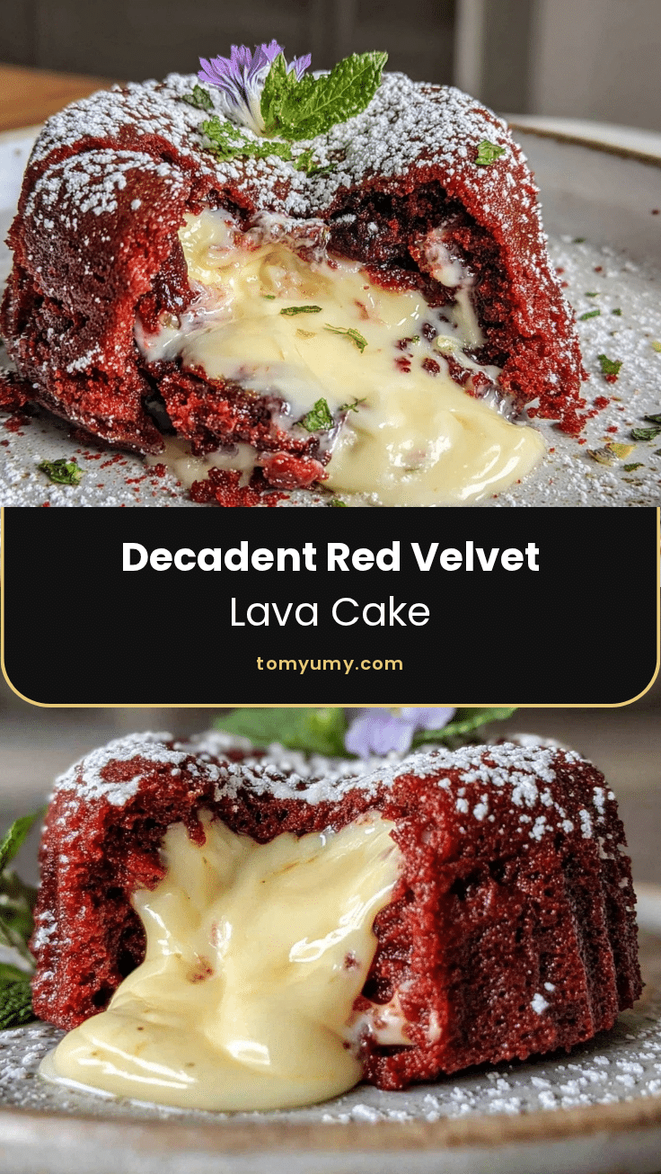 red velvet molten lava cake recipe
