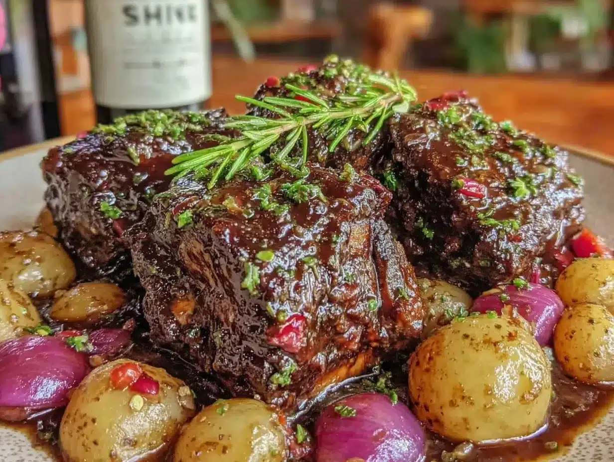 red wine braised short ribs preparation steps