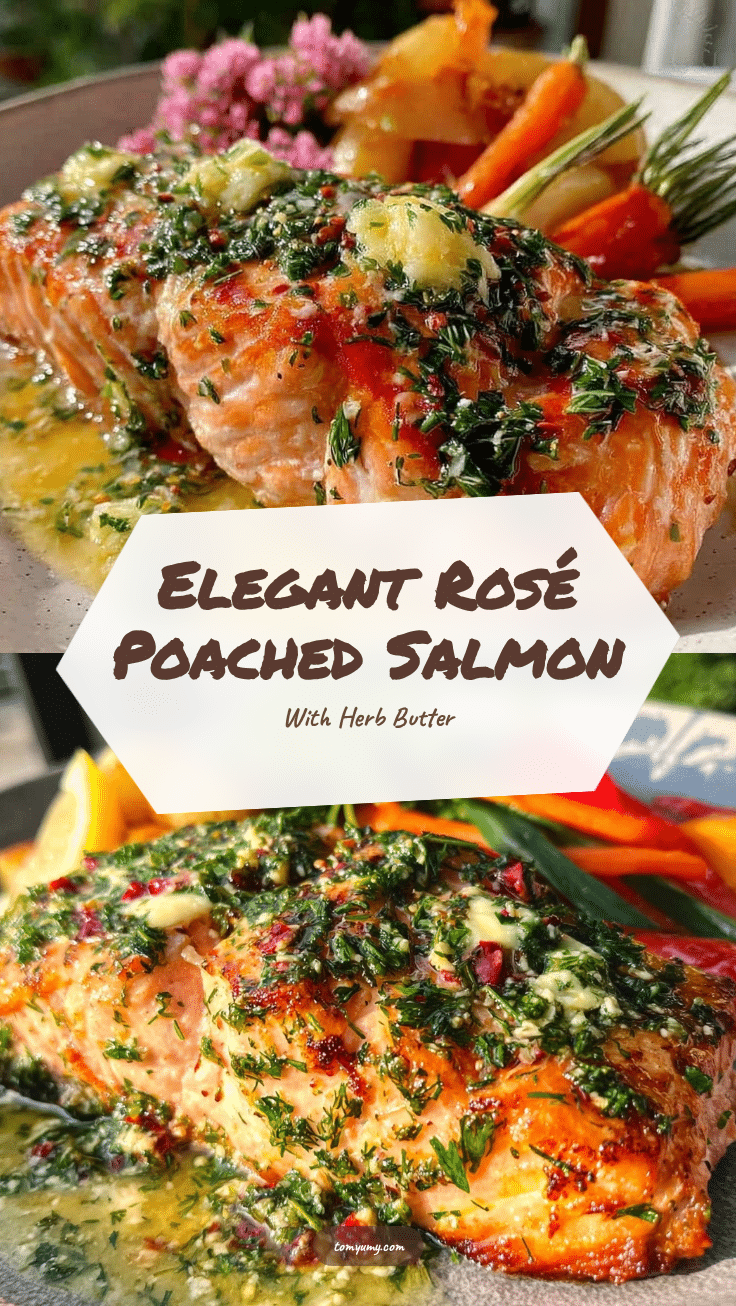 rosé poached salmon recipe