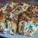 rotisserie chicken alfredo stuffed shells - featured image