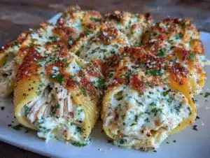 rotisserie chicken alfredo stuffed shells - featured image