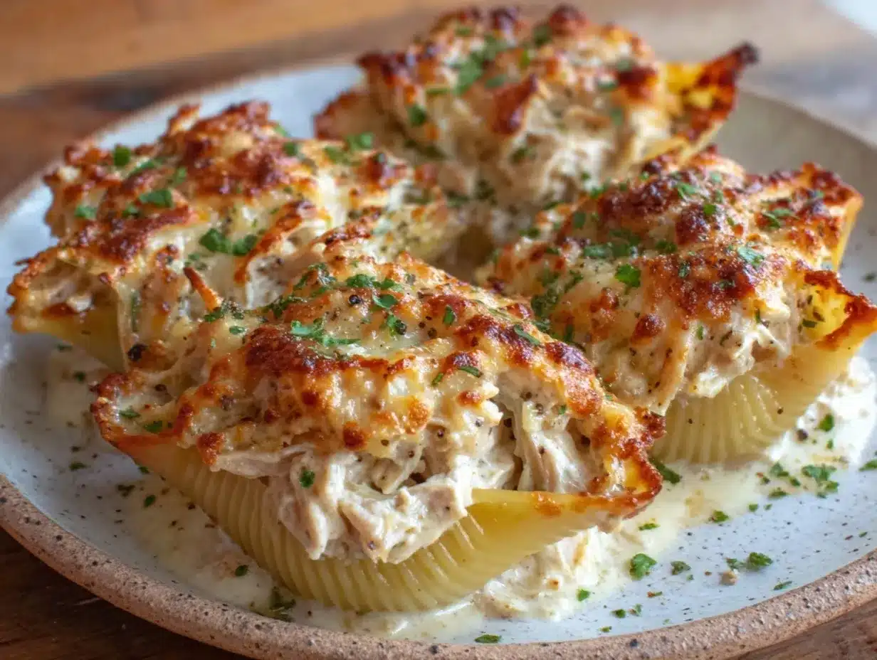 rotisserie chicken alfredo stuffed shells preparation steps